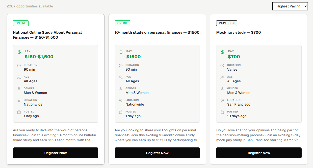 Companies will pay you $50-$300+ per hour for your opinion